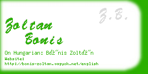 zoltan bonis business card